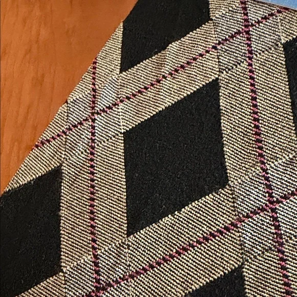 SimplyVera Vera Wang Control Top Tights • Size 1 Black/Multi Argyle • NIP - Picture 6 of 8